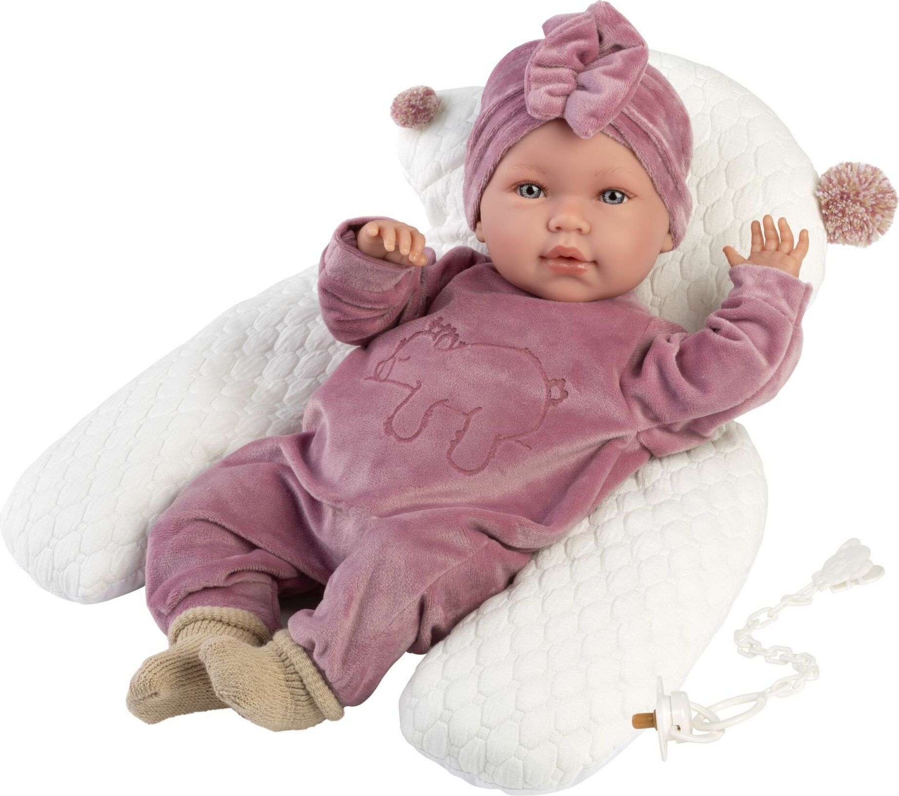 Llorens 74118 NEW BORN - realistická bábika bábätko so zvukmi a mäkkým látkovým telom - 42