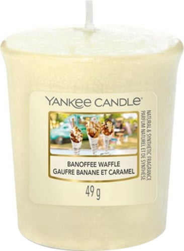 Yankee Candle, Vafle s banány a karamelem, Svíčka 49 g
