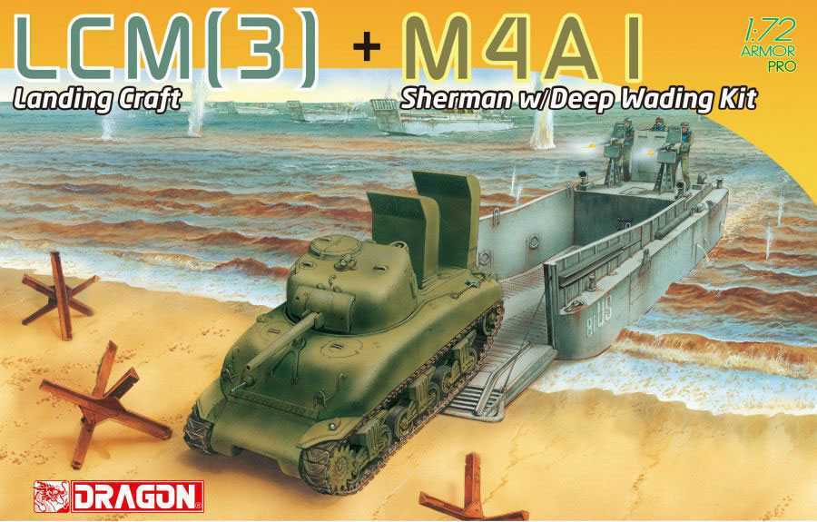 Model Kit military 7516 - LCM (3) + M4A1 Sherman w / Deep Wading Kit (1:72)
