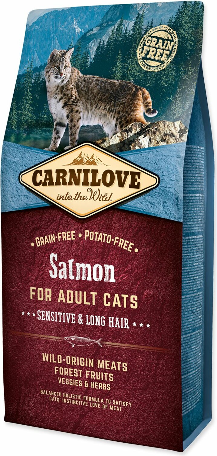 Krmivo Carnilove Adult Cats sensitive & Long Hair Salmon 6kg