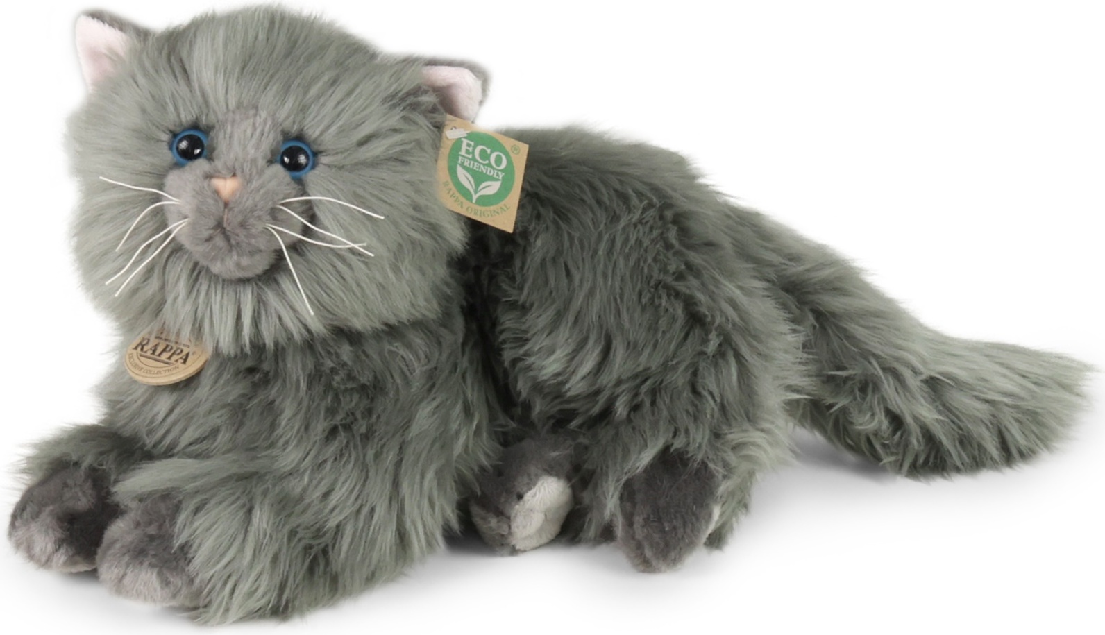 Plyšová kočka perská šedá ležící 30 cm ECO-FRIENDLY