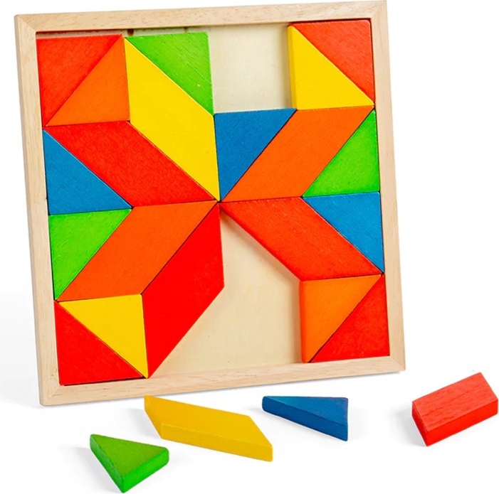 Bigjigs Toys Dřevěná mozaika barevná