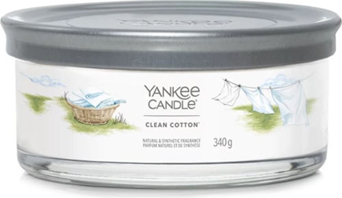 Yankee Candle, Čistá bavlna, Svíčka ve skleněném válci 340 g