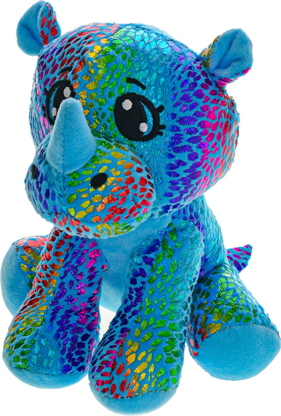 Nosorožec Star Sparkle plyšový modrý 16cm sedící
