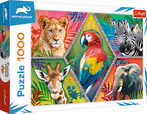 Trefl Puzzle 1000 - Exotická zvířata