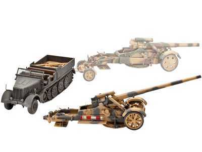 Plastikový model vojenského vybavení 03188 - Mörser 18 nebo 17cm Kanone 18 & Sd.Kfz.9 FAMO (1:72)