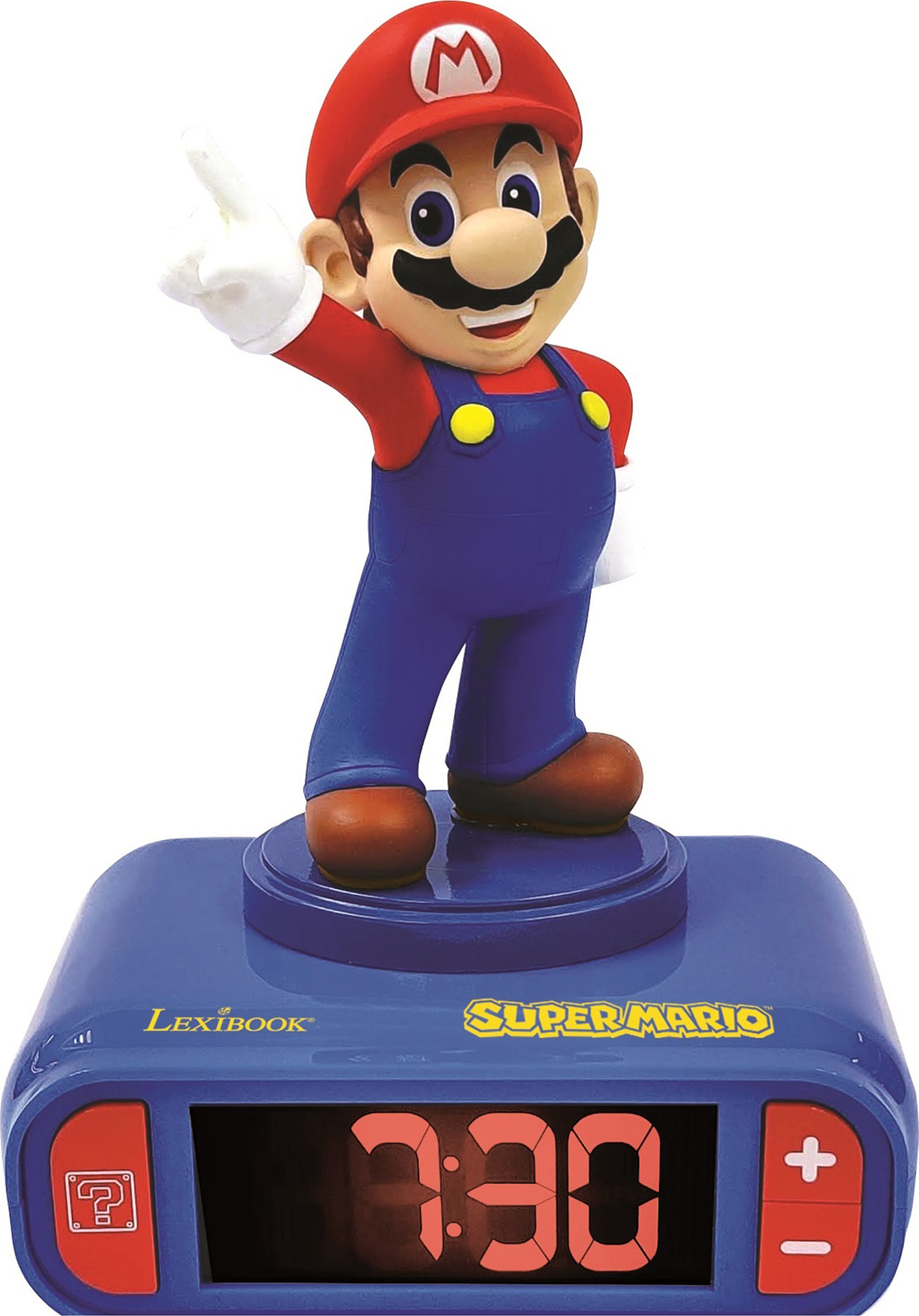 Budík s 3D figurkou Super Mario