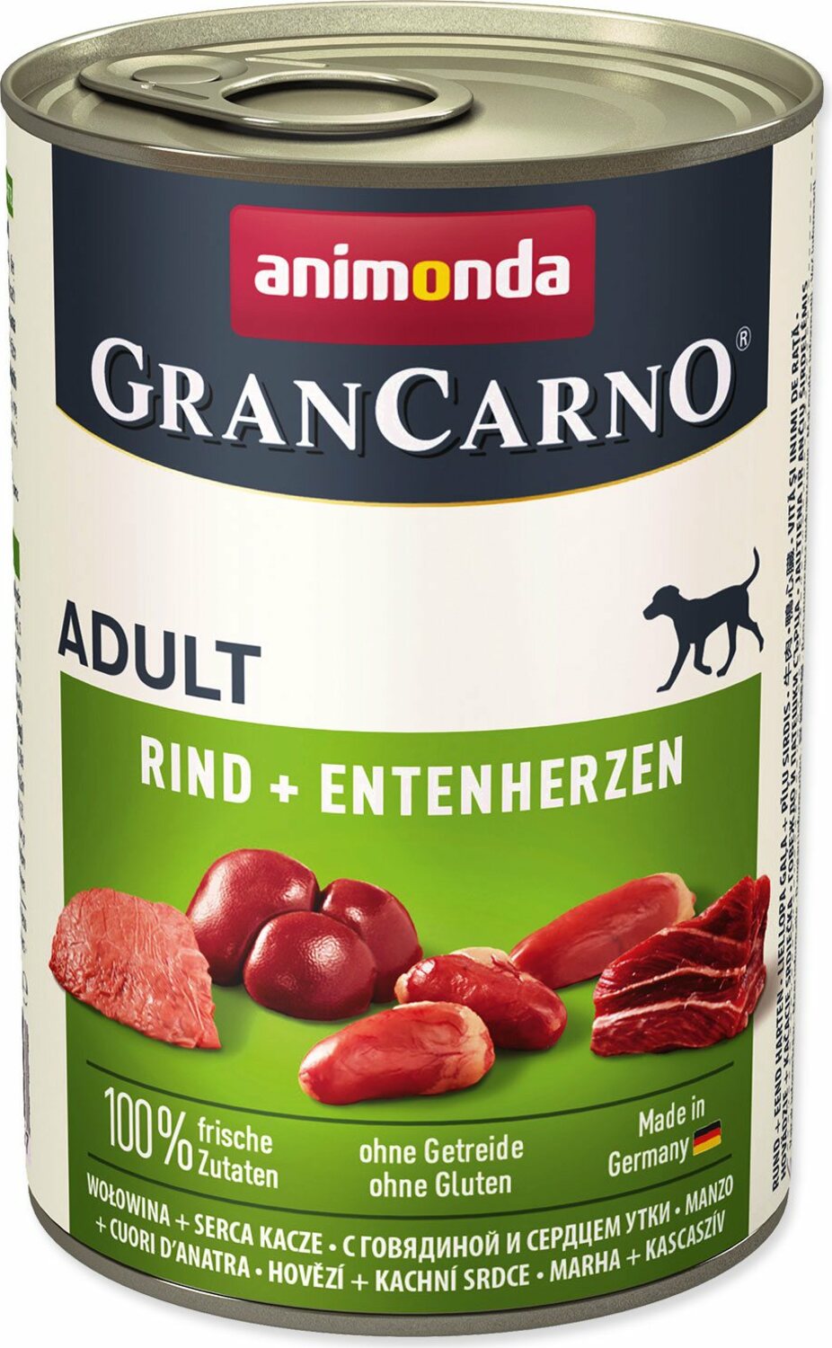 Konzerva Animonda Gran Carno Adult hovězí a kachní srdce 400g