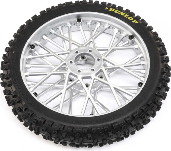 Losi kolo s pneu Dunlop MX53 přední, disk chrom: PM-MX