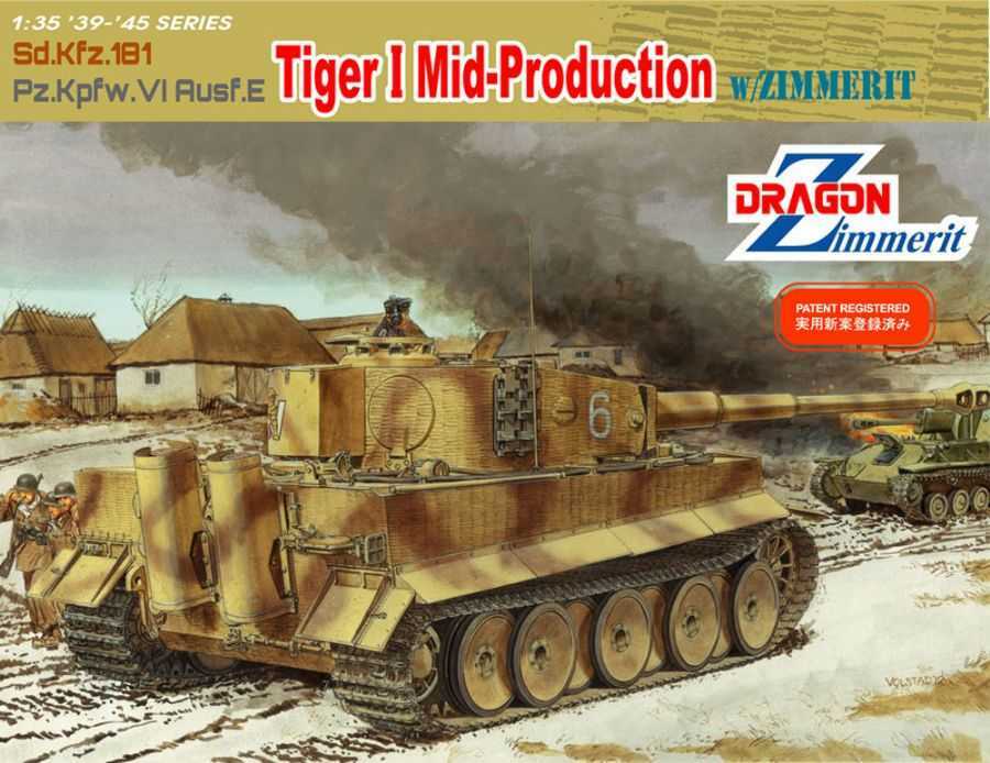 Model Kit military 6700 - TIGER I MID PRODUCTION W/ZIMMERIT (1:35)