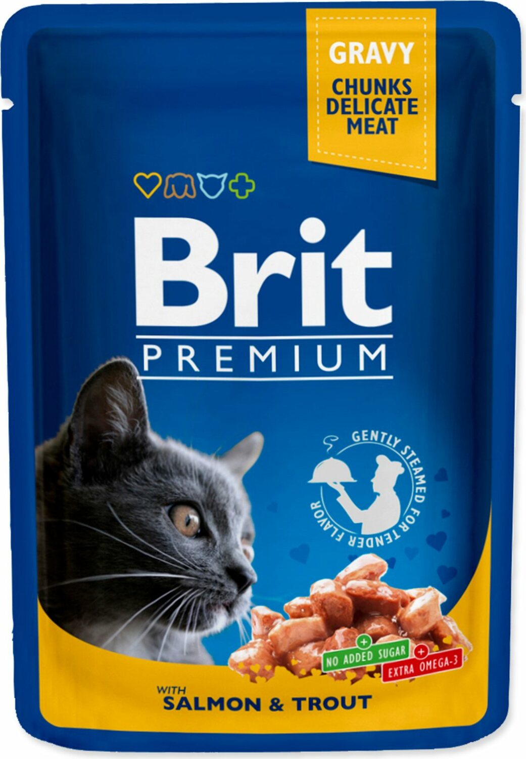 Kapsička Brit Premium Cat losos a pstruh 100g