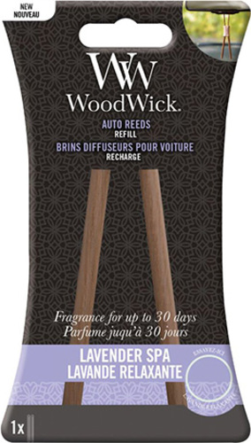 WoodWick, Relaxační levandule, Náhradní tyčinky do auta, 1 ks
