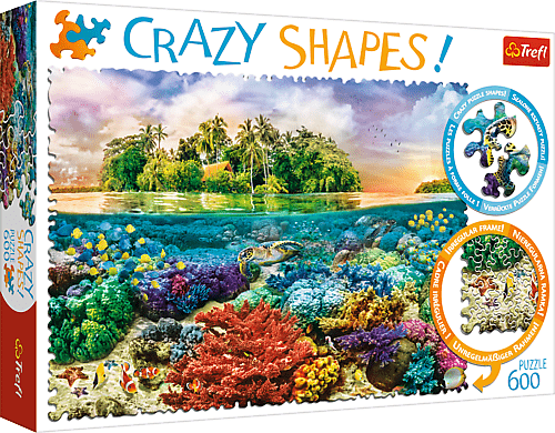 Trefl Puzzle 600 Crazy Shapes - Tropický ostrov