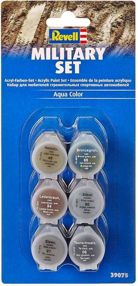 Sada barev Aqua Color 39075 - Military Set (6 x 5ml)