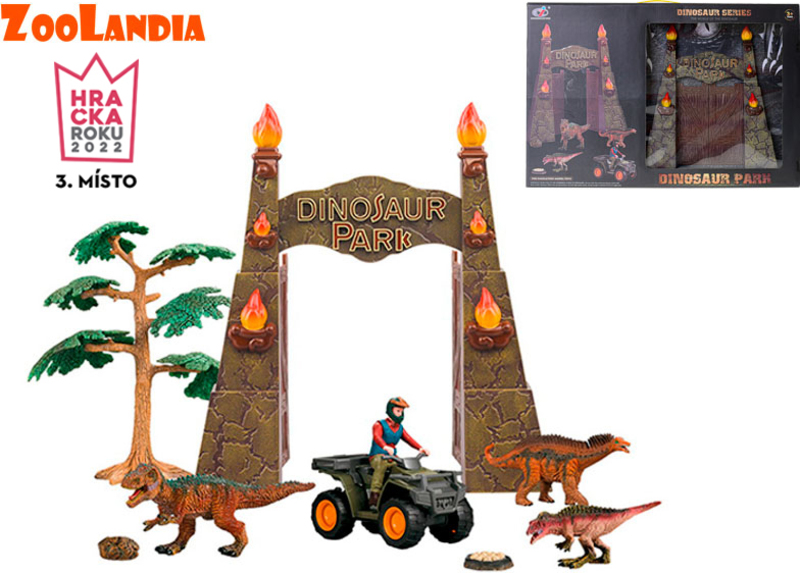 Zoolandia dinosaurus park set s doplňky v krabičce