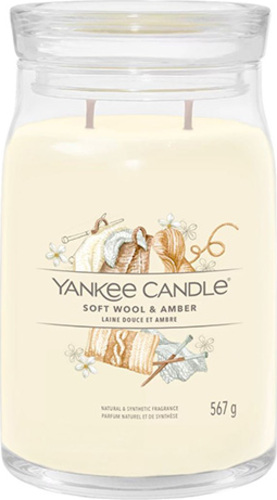 Yankee Candle, Jemná vlna a ambra, svíčka ve skleněné dóze 567 g