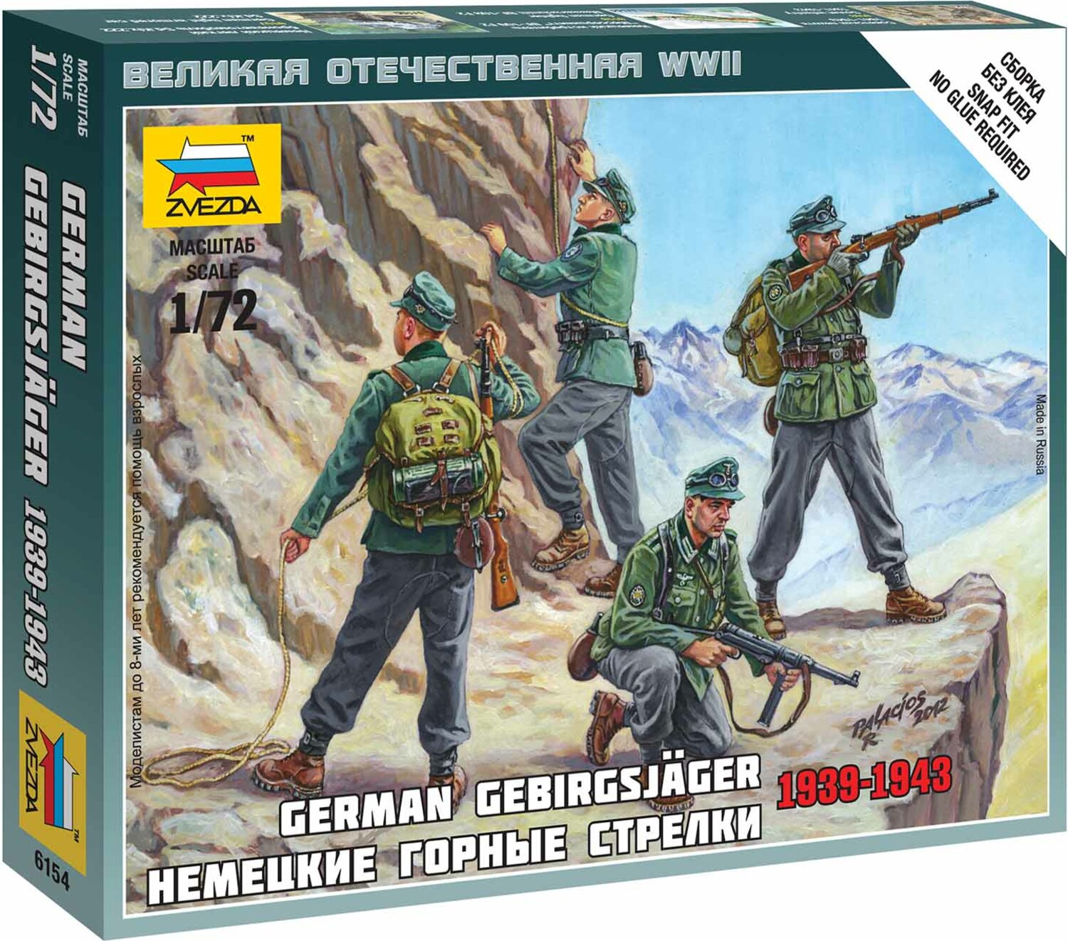 Wargames (WWII) figurky 6154 - German Gebirgsjäger (1:72)