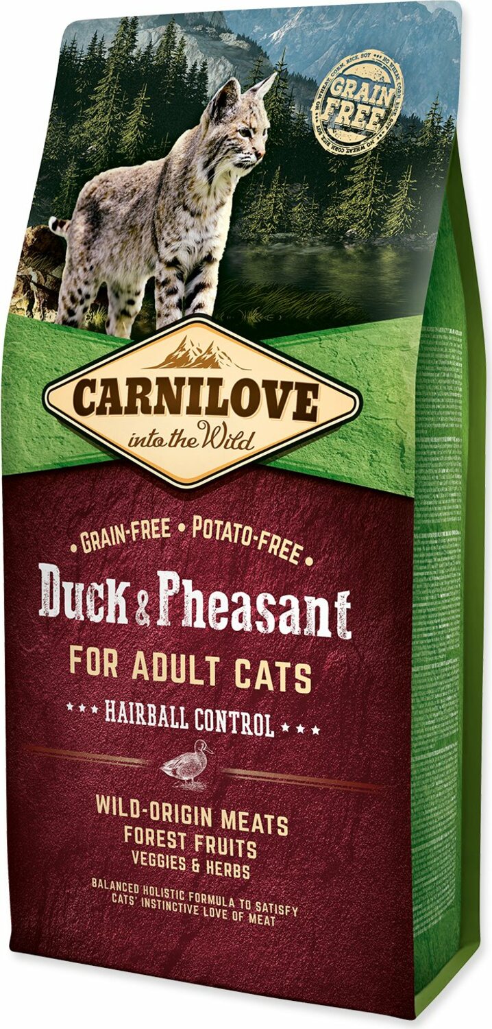 Krmivo Carnilove Adult Cats Hairball Control Duck & Pheasant 6kg