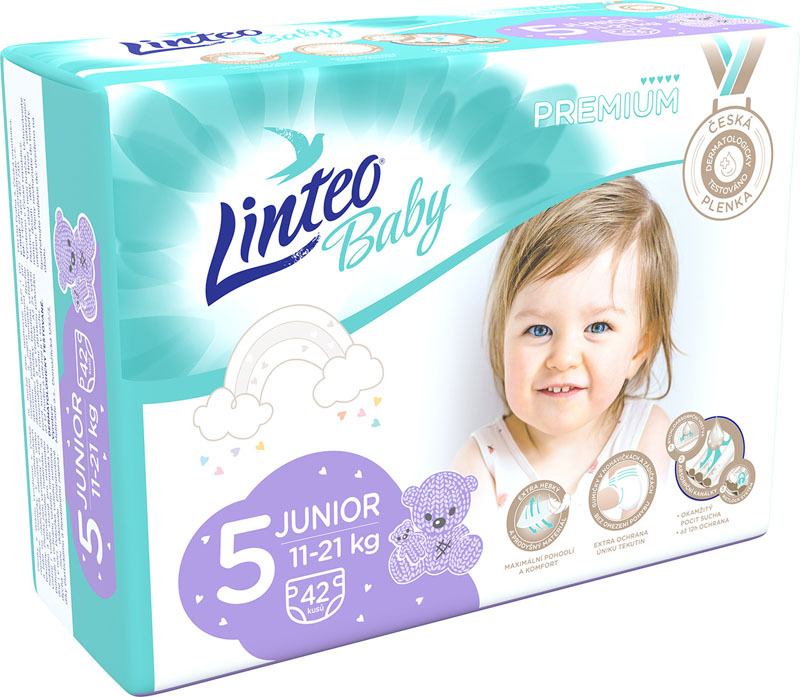 LINTEO BABY Pleny Baby Prémium JUNIOR (11-21 kg) 42 ks