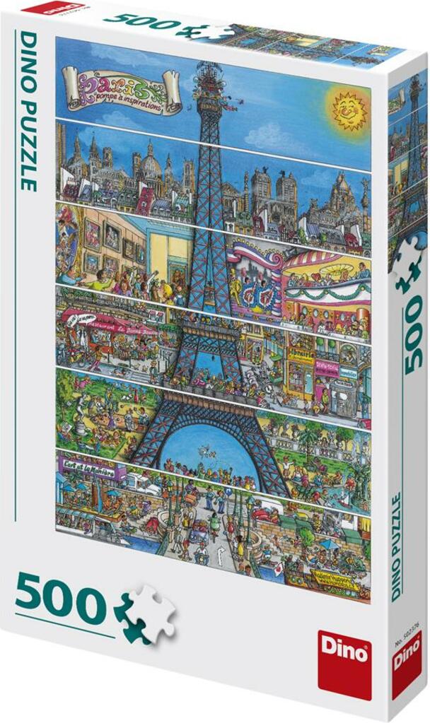 Dino EIFFELOVA VĚŽ kreslený 500 Puzzle
