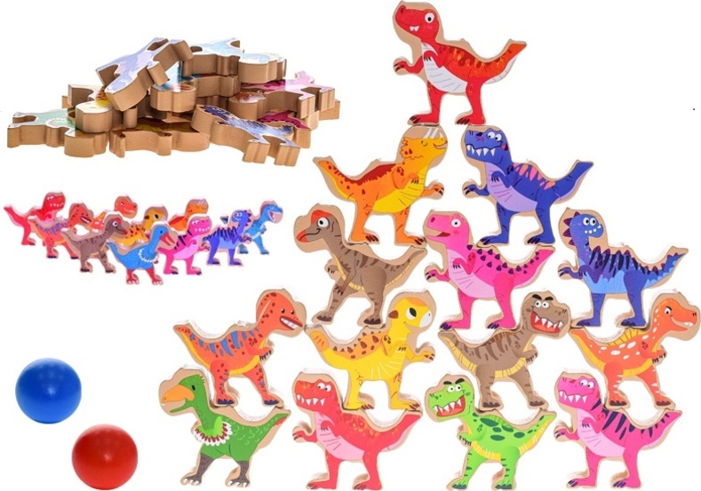 Big Tree dinosaur jenga/puzzle 16ks dinosaurů 8cm