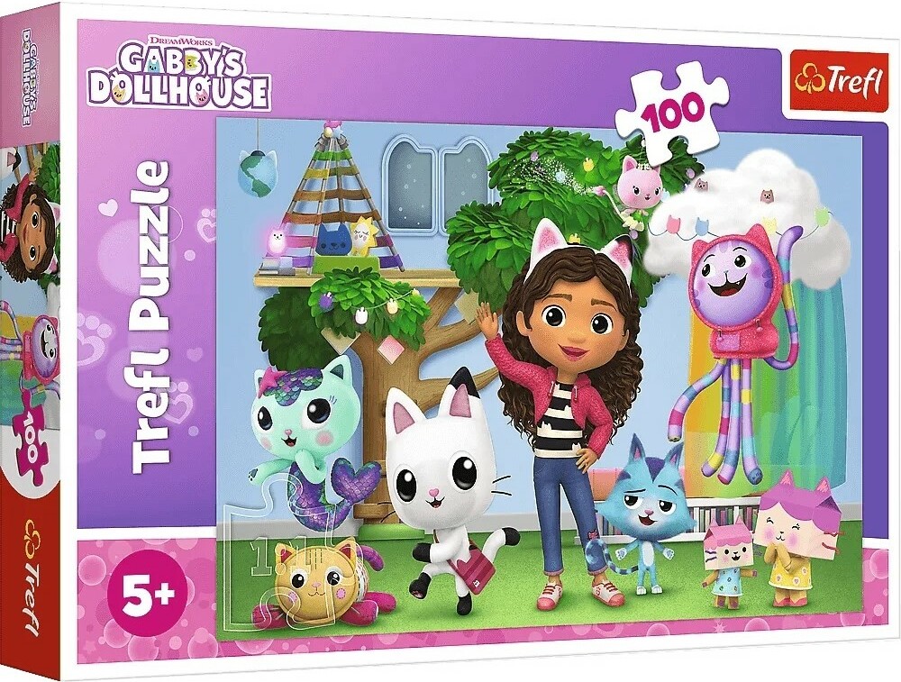 Trefl Puzzle 100 dílků - Gabbyin domeček pro panenky / Gabby´s Dollhouse