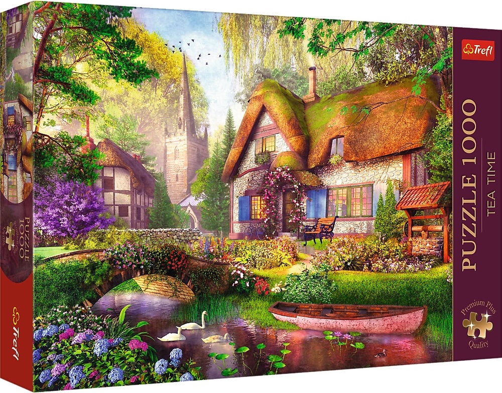 Trefl Puzzle 1000 Premium Plus - Čajový čas: Lesní domek