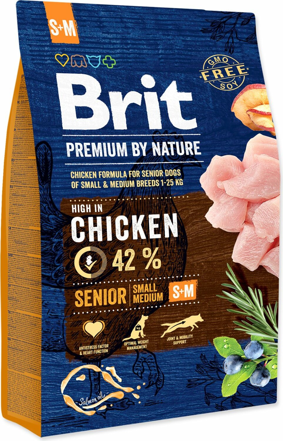 Krmivo Brit Premium by Nature senior S+M 3kg