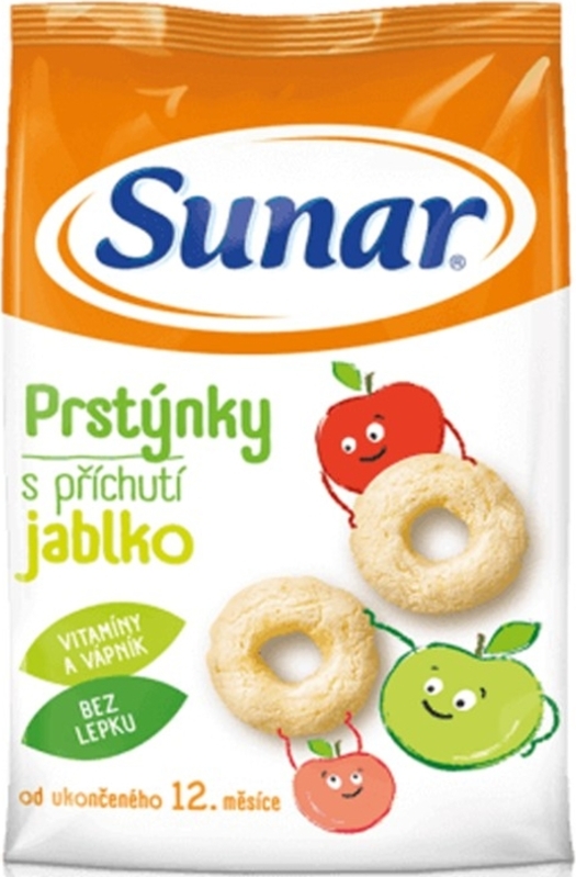 SUNAR Dětský snack jablečné kroužky (50 g)
