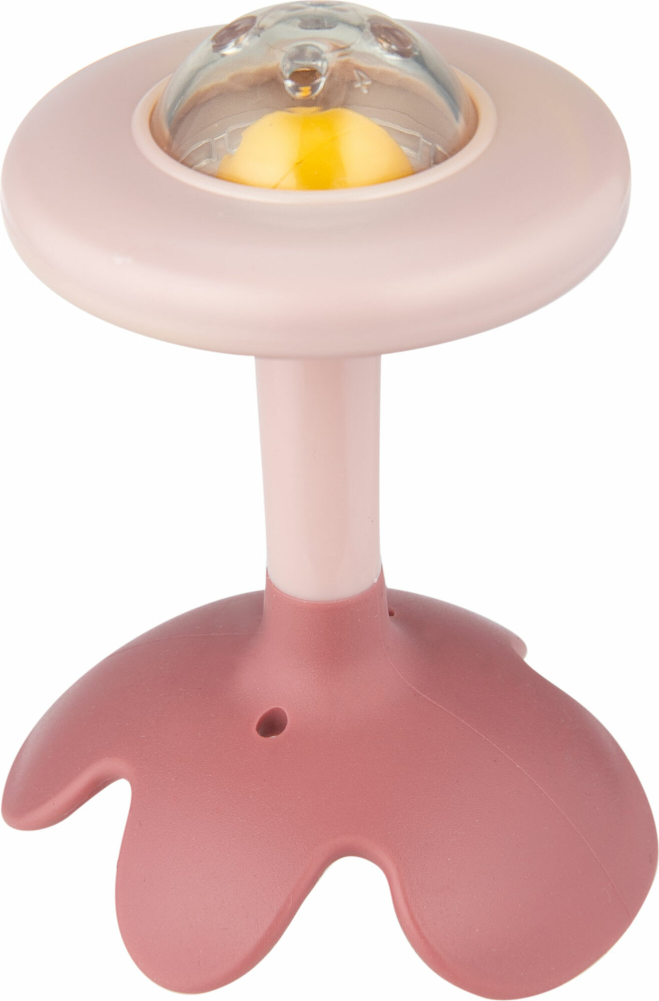 CANPOL BABIES Chrastítko senzorické s kousátkem růžové