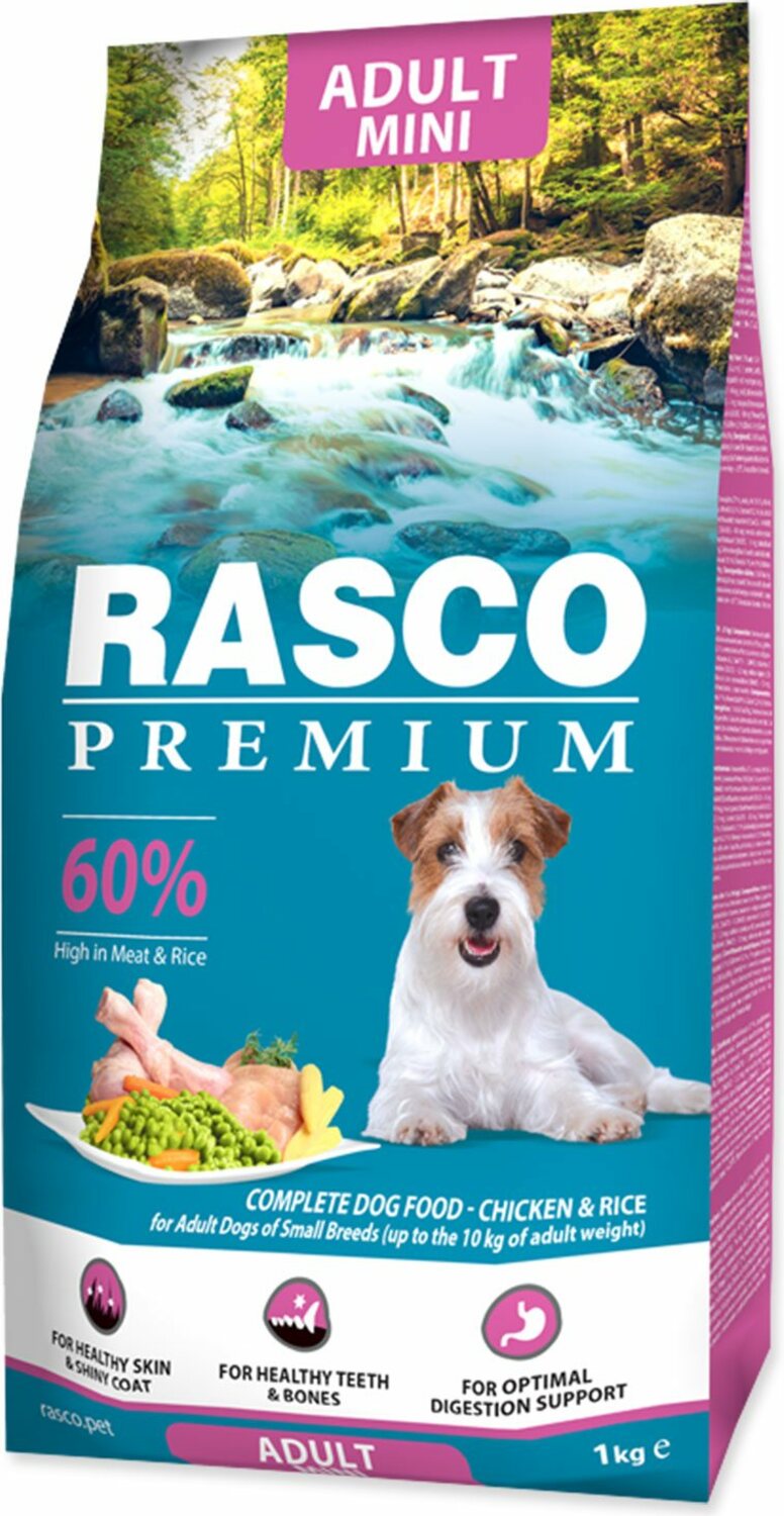 Krmivo Rasco Premium Adult Mini kuře s rýží 1kg