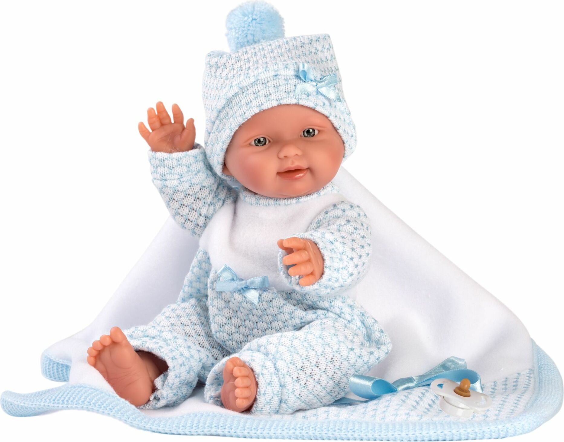 Llorens 26309 NEW BORN chlapečka - realistická panenka miminko s celovinylová tělem - 26 cm