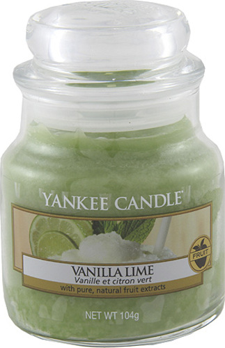 Yankee Candle, Vanilka s limetkou, Svíčka ve skleněné dóze 104 g