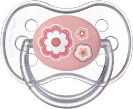 Dudlík silikonový symetrický 6-18m Newborn Baby - růžová