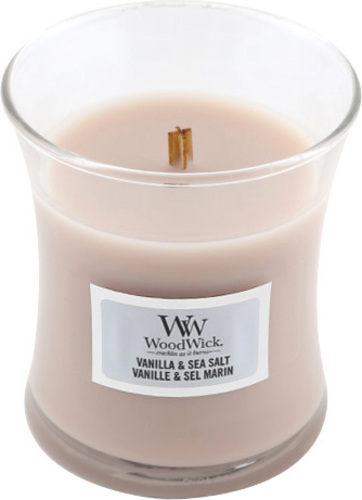 WoodWick Vanilka a mořská sůl, Svíčka oválná váza 85 g