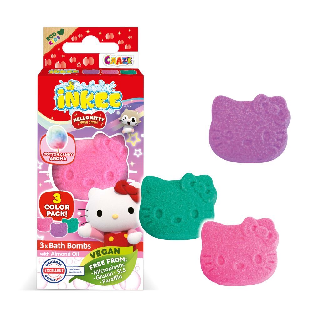 INKEE - Mini balení perlivé bomby - Hello Kitty