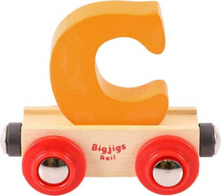 Bigjigs Rail Vagónik dřevěné vláčkodráhy - Písmeno C