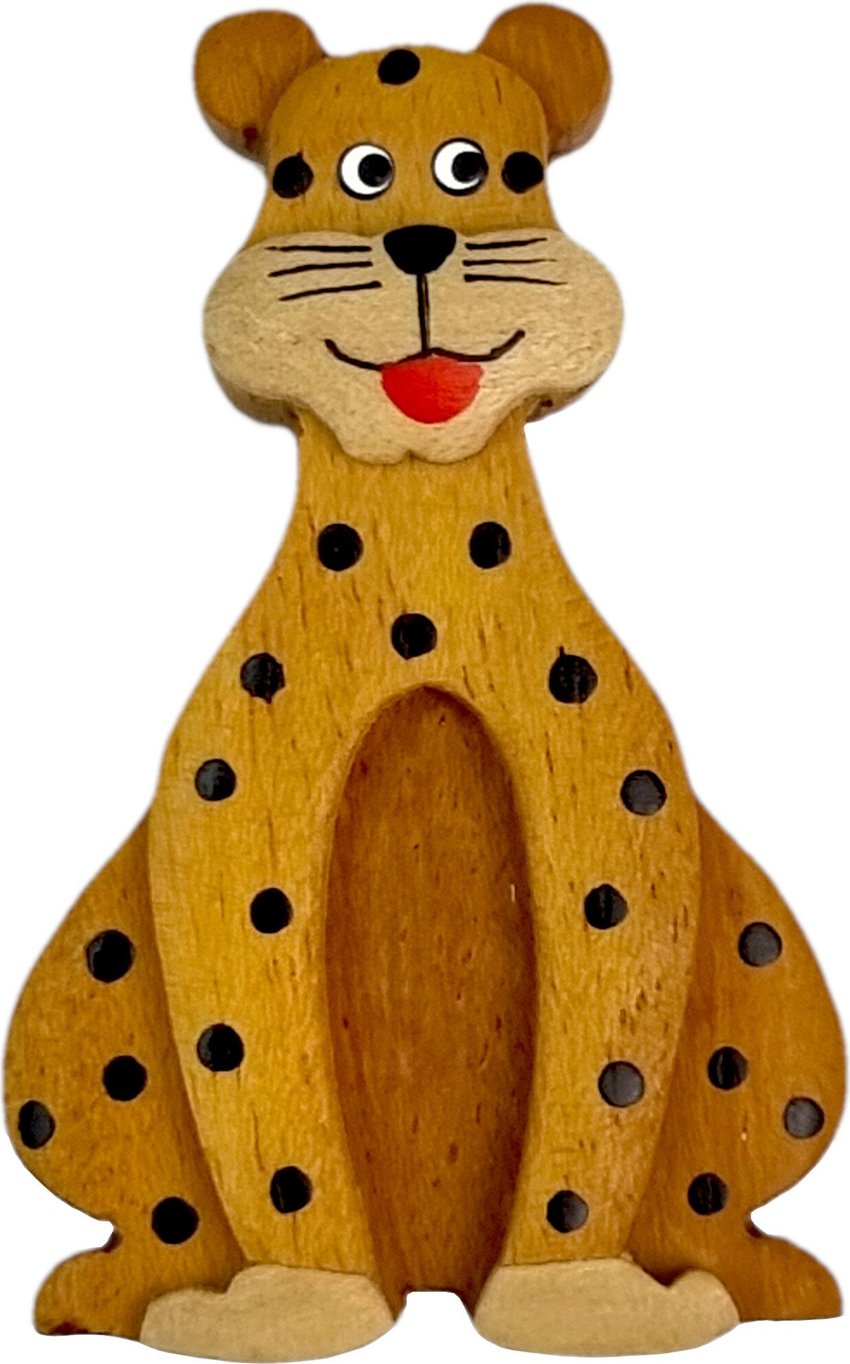 2Dětské hračky Dřevěná magnetka velká Leopard