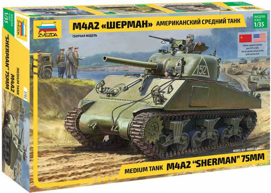 Model Kit tank 3702 - M4 A2 Sherman (1:35)