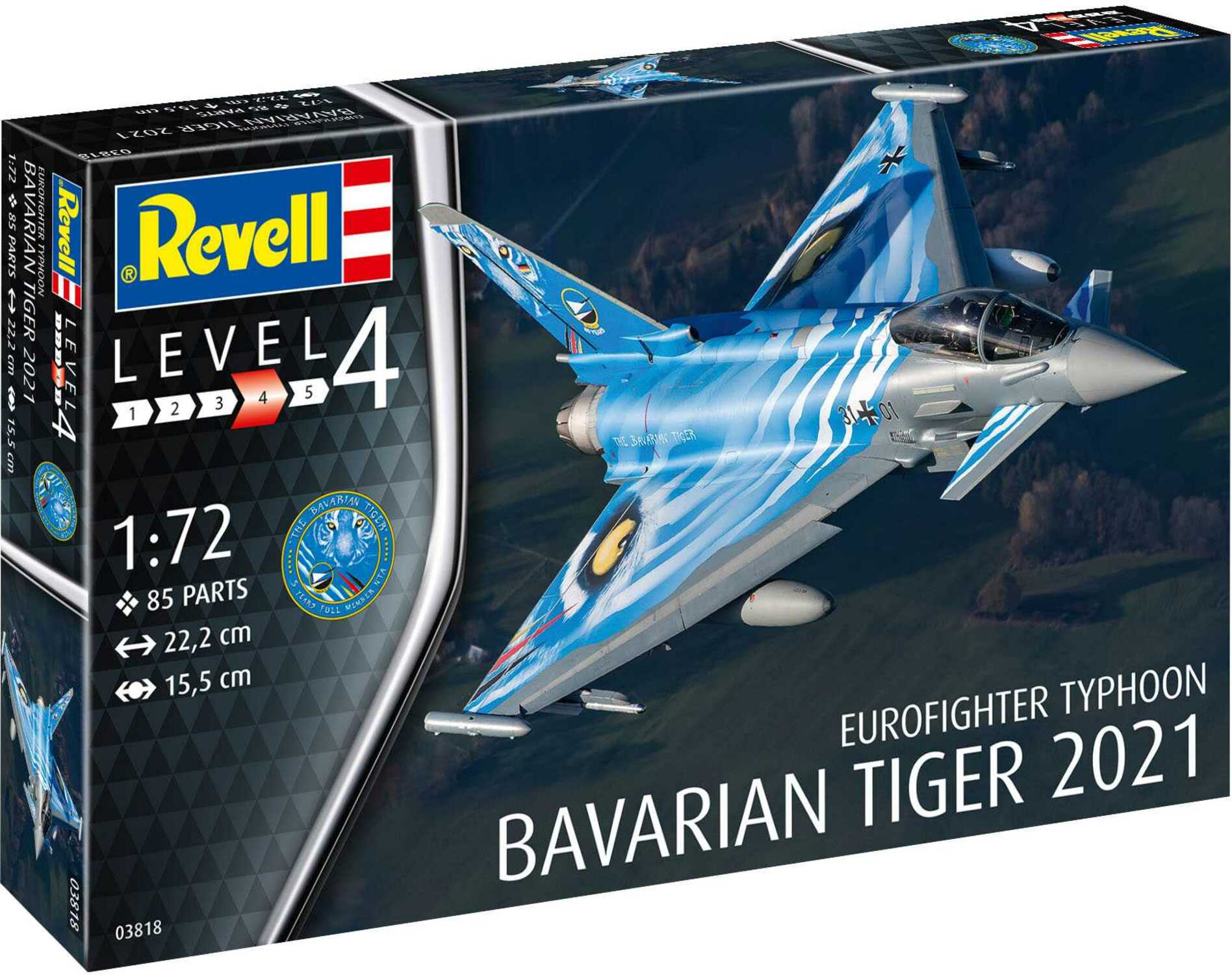 Plastic ModelKit letadlo 03818 - Eurofighter Typhoon "Bavarian Tiger 2021" (1:72)
