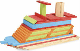 Jeujura Dřevěná stavebnice Técap Color 500 dílů