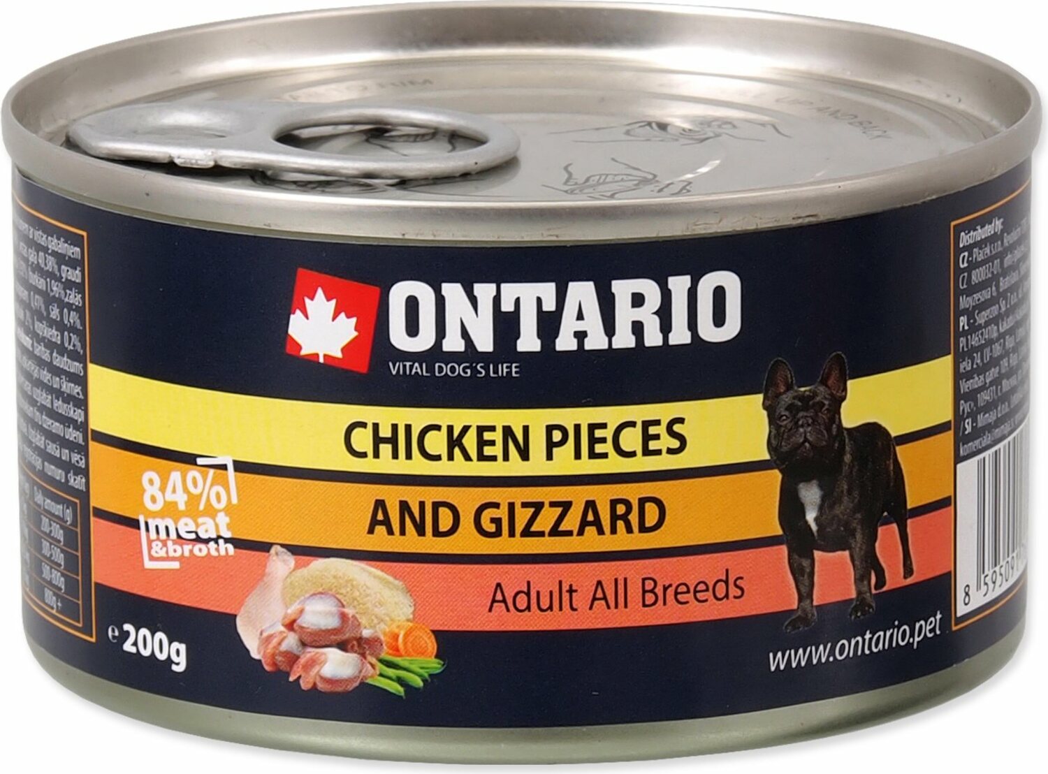 Konzerva Ontario kuřecí kousky a žaludky 200g