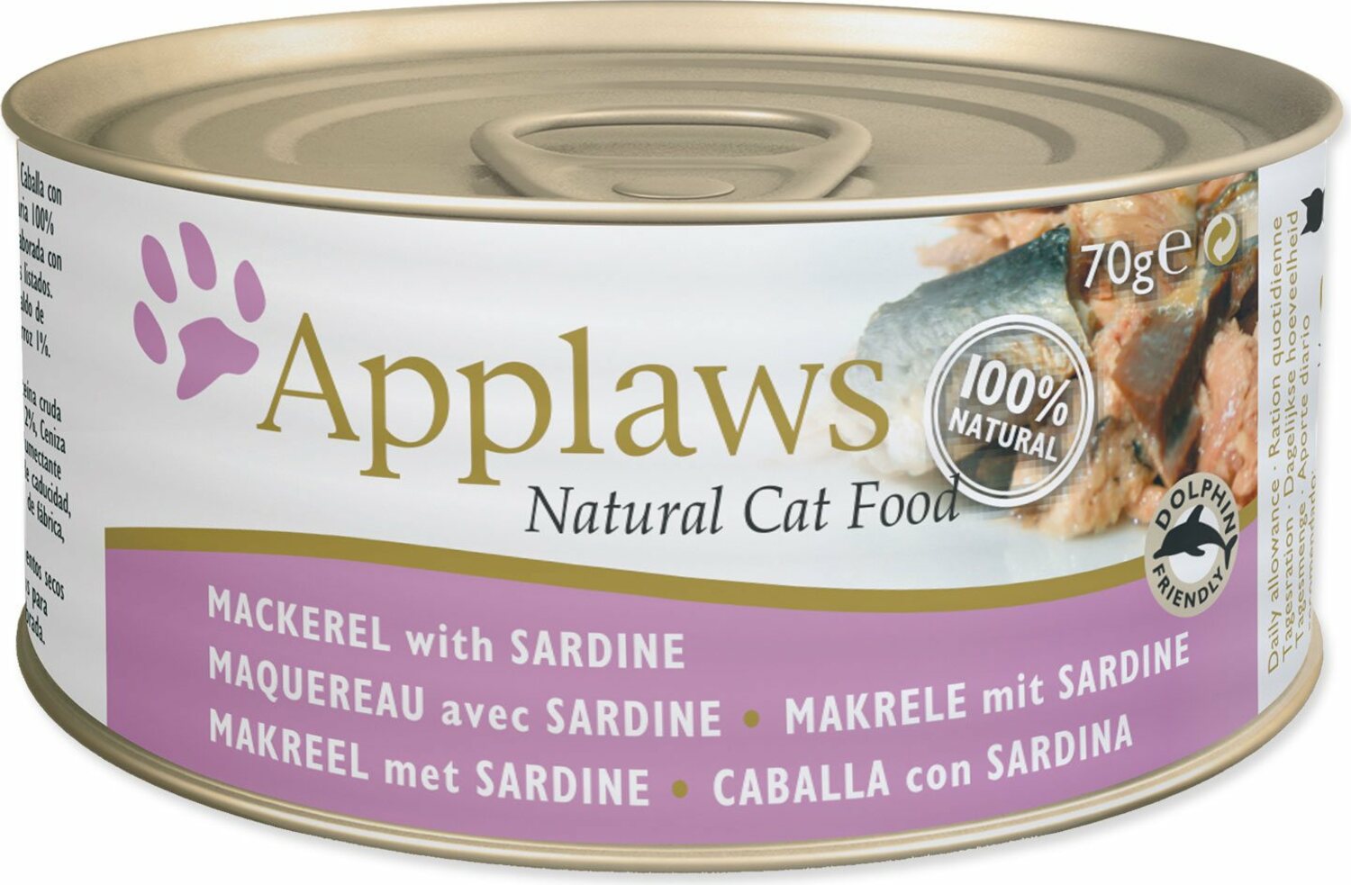 Konzerva Applaws Cat makrela a sardinky 70g