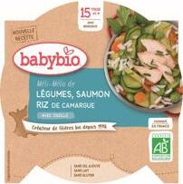 BABYBIO Menu zelenina s lososem a rýží (260 g)