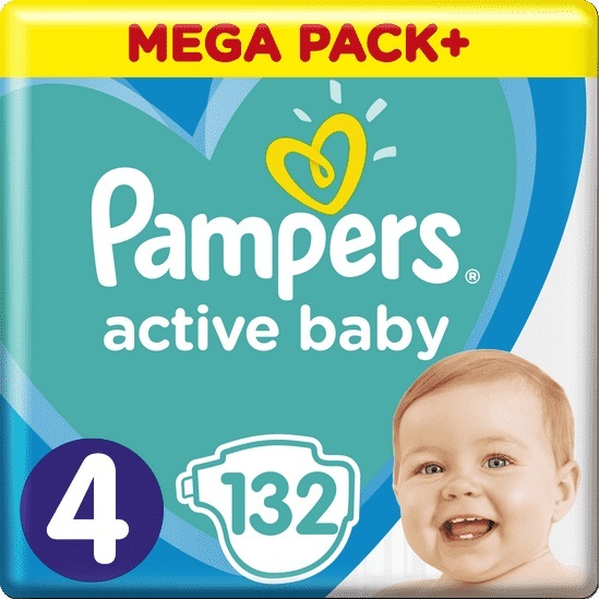 Pampers Plenky Active Baby 4 MAXI 9-14kg 132ks