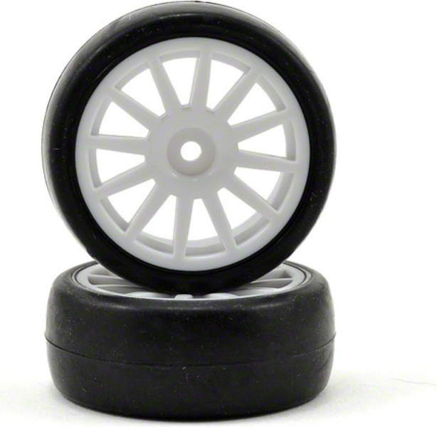 Traxxas kolo, disk 12-spoke bílý, pneu slick (2)