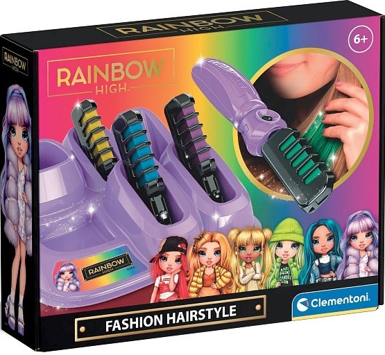 Rainbow High - Vlasový make up - Módní duhový účes