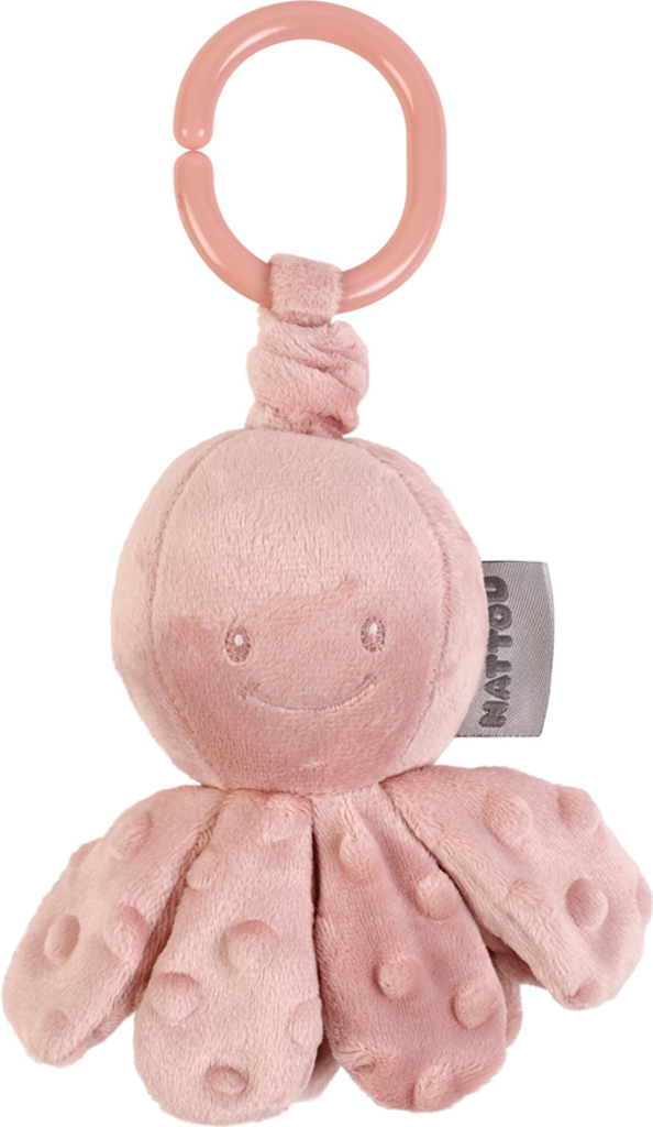 NATTOU Chobotnička vibrační na C kroužku dusty pink 20 cm Lapidou