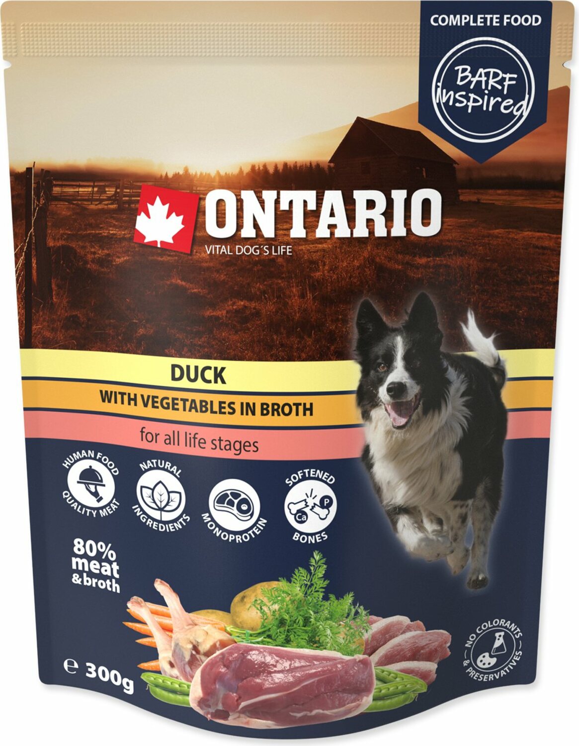 Kapsička Ontario kachna se zeleninou ve vývaru 300g
