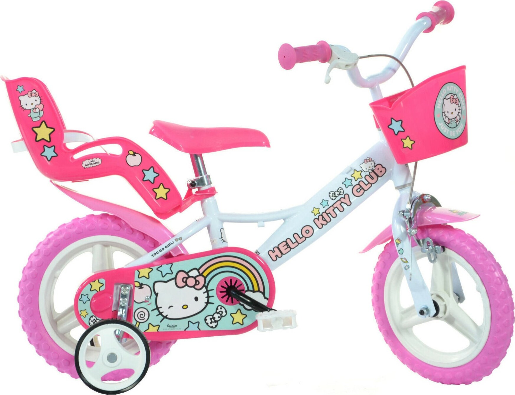 DINO Bikes - Detský bicykel 12" 124RL-HK2  Hello Kitty 2